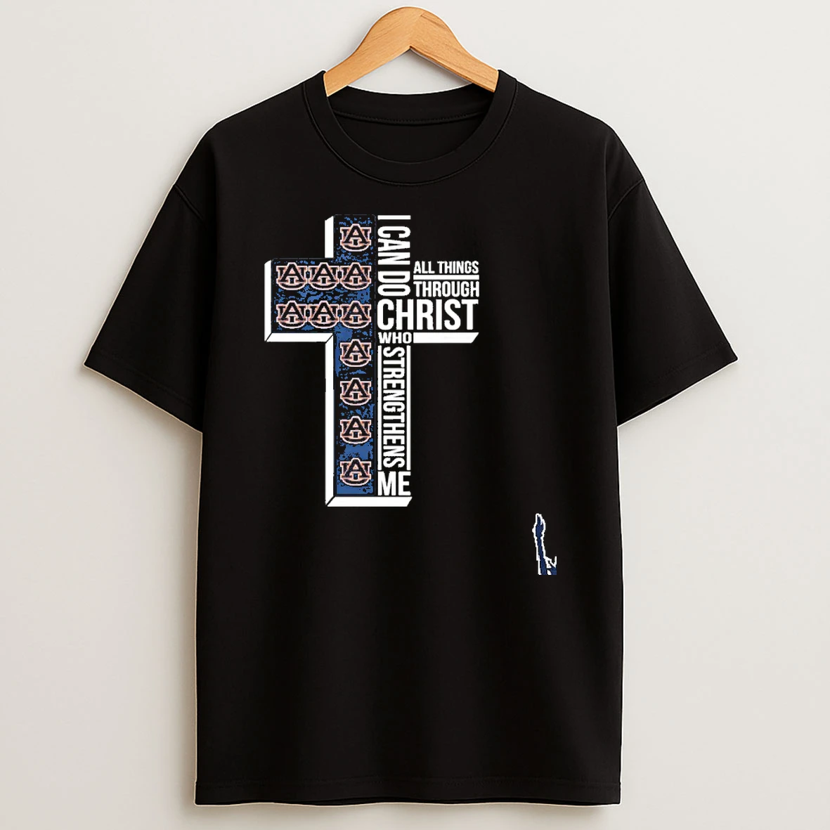 Auburn Basketball Logo I Can Do All Things Through Christ Who Strengthens Me T Shirt