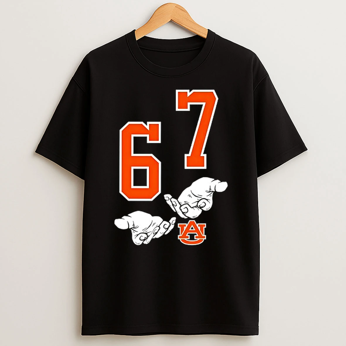 Auburn Tigers 67 Hand T Shirt