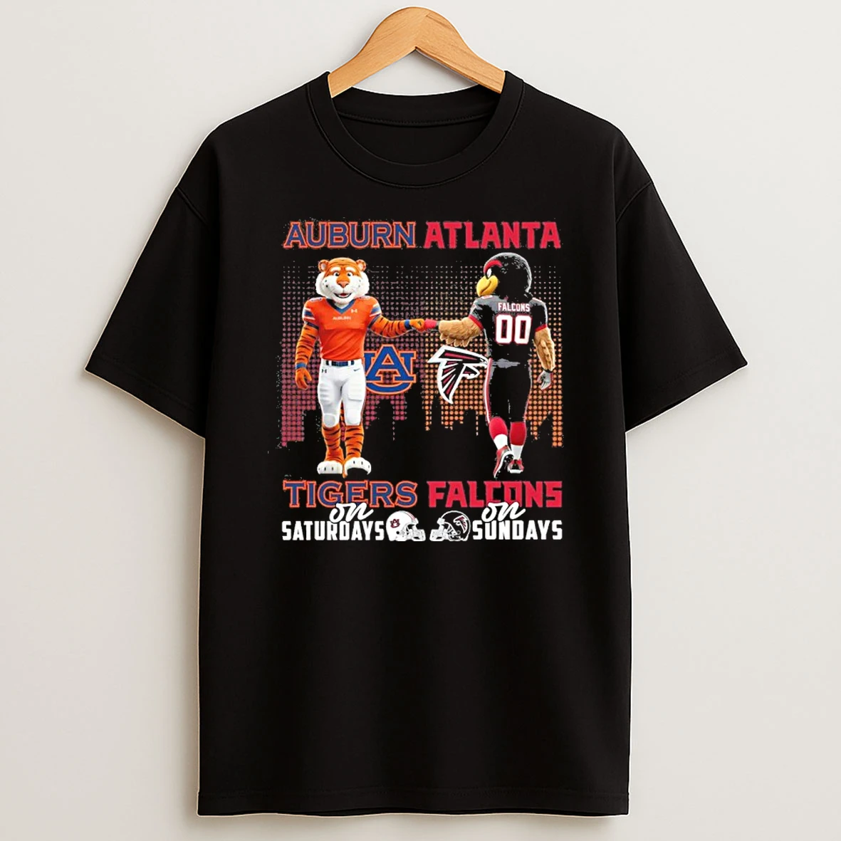 Auburn Tigers On Saturdays X Atlanta Falcons On Sundays T Shirt