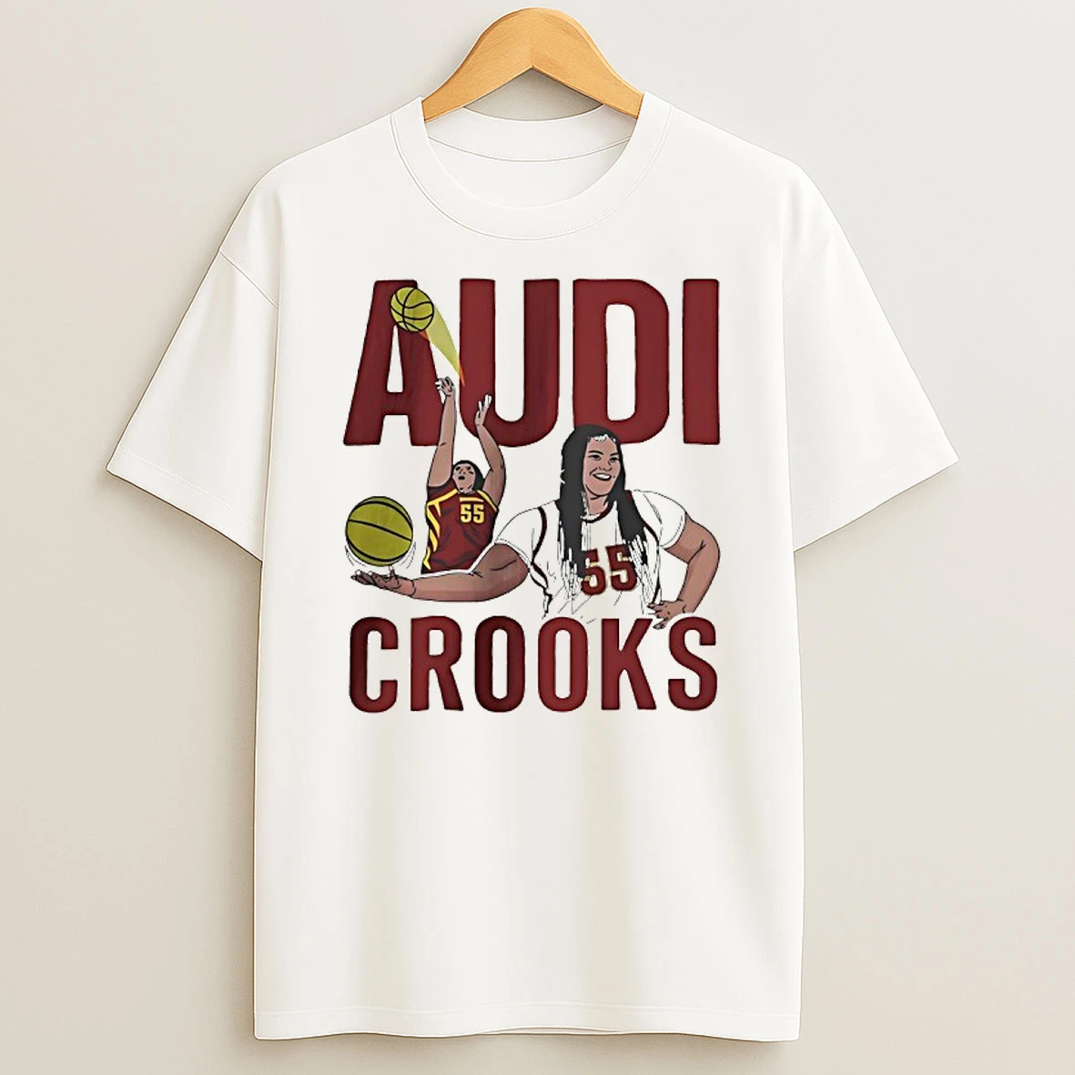 Audi Crooks 55 Iowa State Cyclones Basketball T Shirt