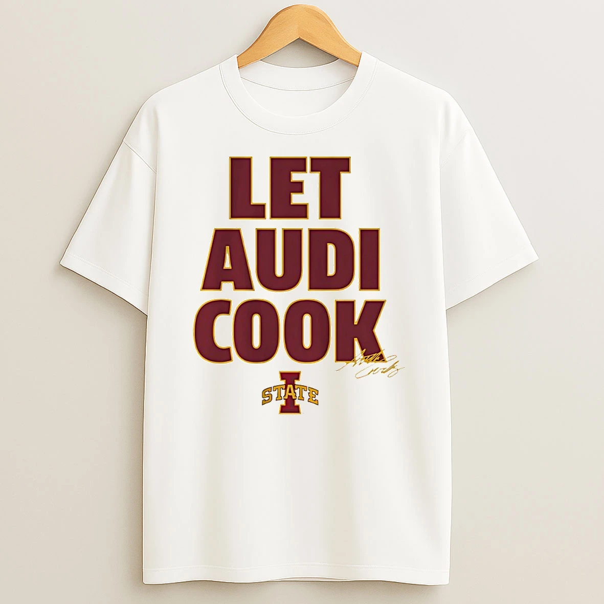 Audi Crooks Iowa State Cyclones Basketball Let Audi Cook Signature Circle T Shirt