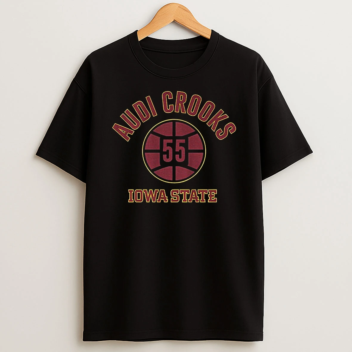 Audi Crooks Name Number Ball Iowa State Cyclones Basketball Logo T Shirt
