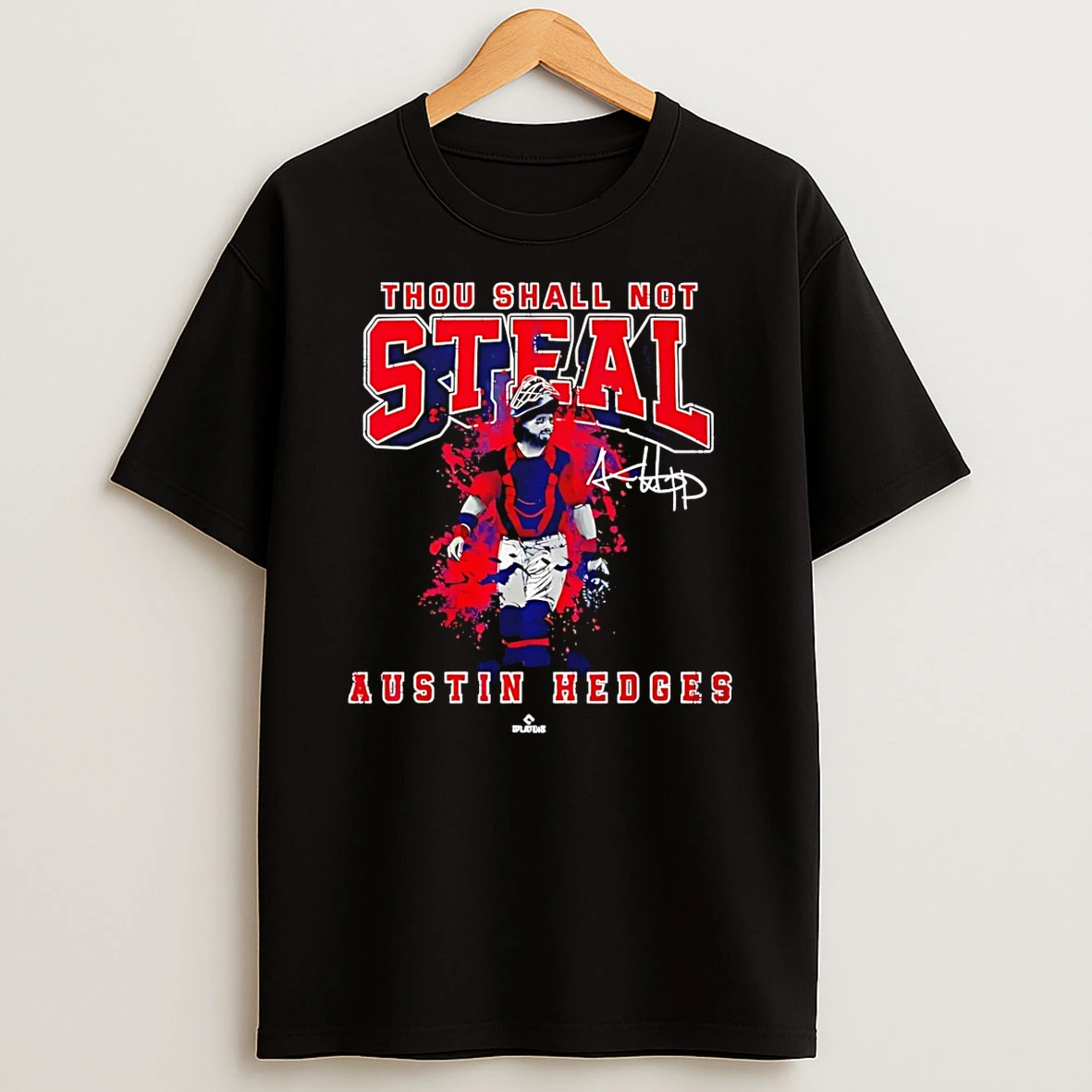 Austin Hedges Cleveland Guardians Thou Shall Not Steal Signature T Shirt