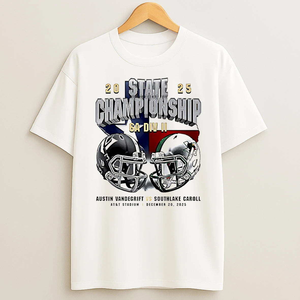 Austin Vandegrift Vs Southlake Carroll 2025 6a Div Ii State Championship Helmet Circle T Shirt