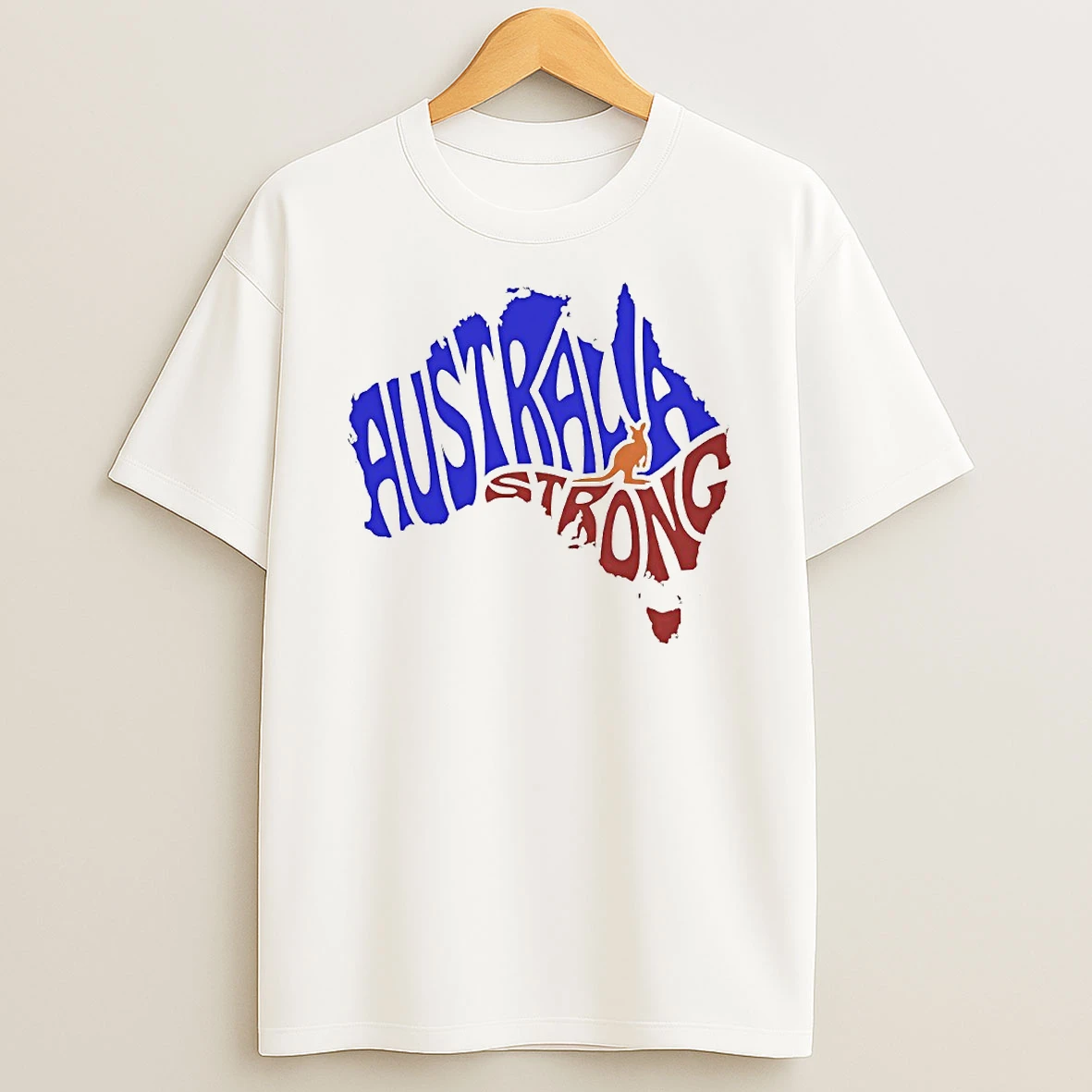 Australia Strong Map Circle T Shirt