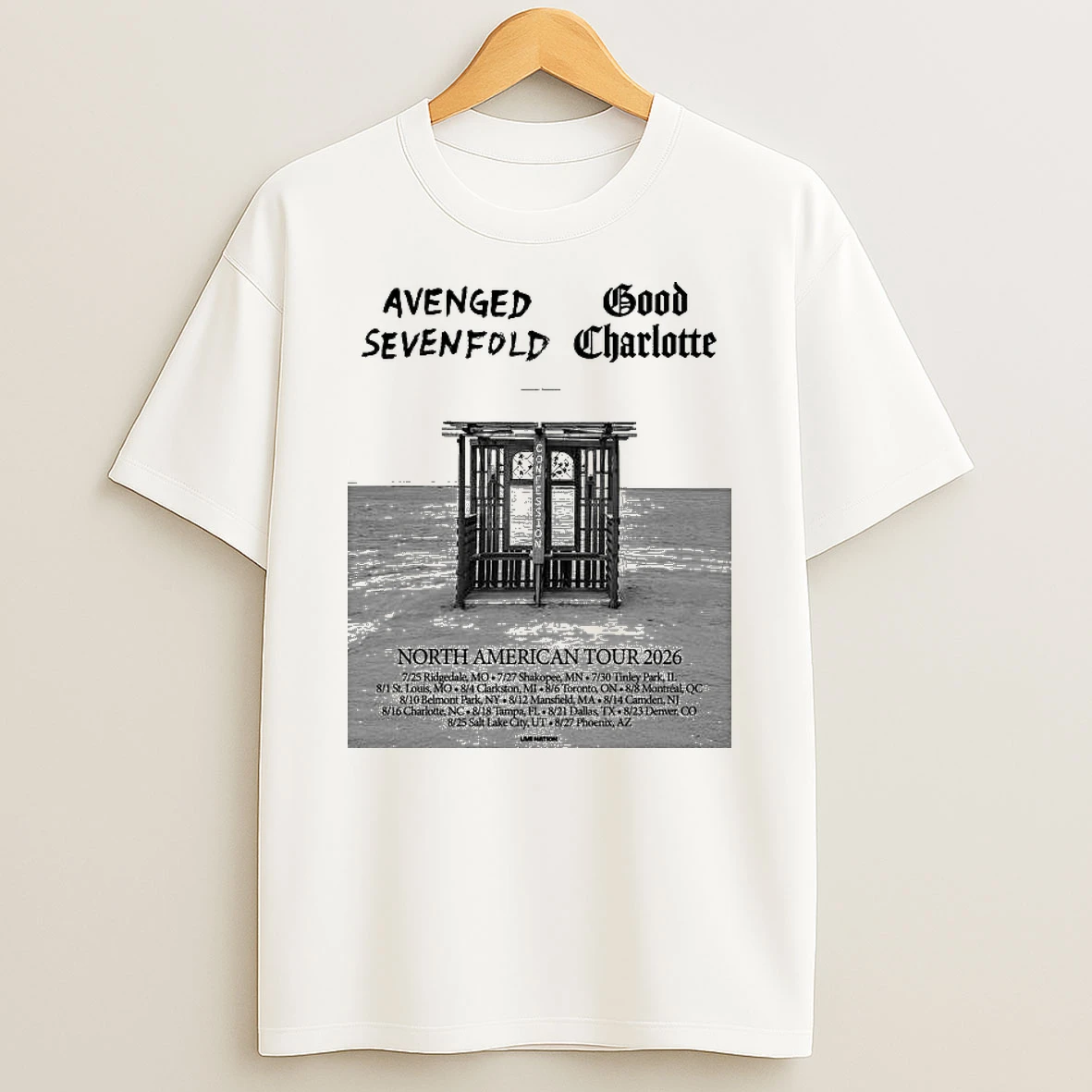 Avenged Sevenfold X Good Charlotte North American Tour 2026 T Shirt