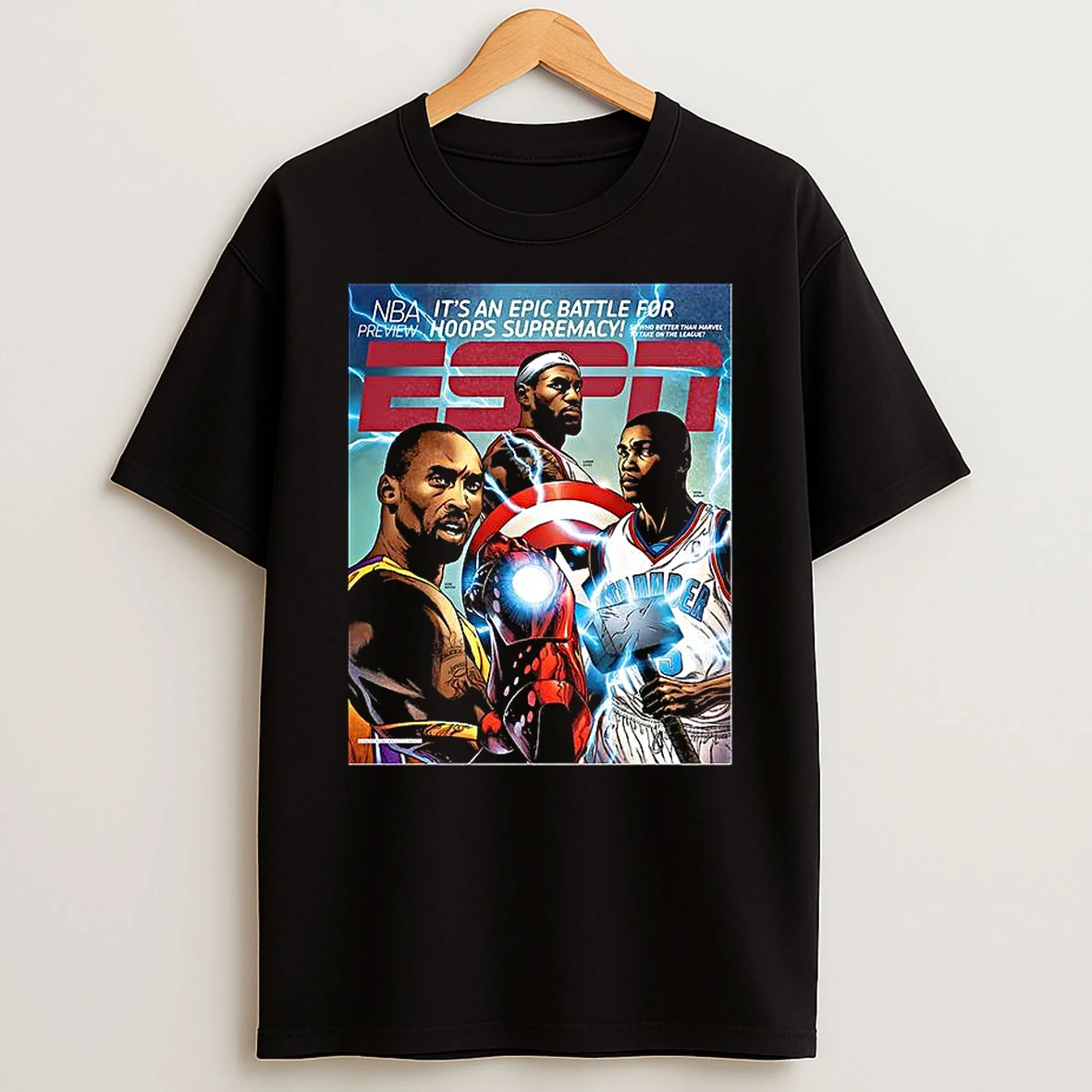 Avengers Kobe Bryant Lebron James And Kevin Durant Espn T Shirt