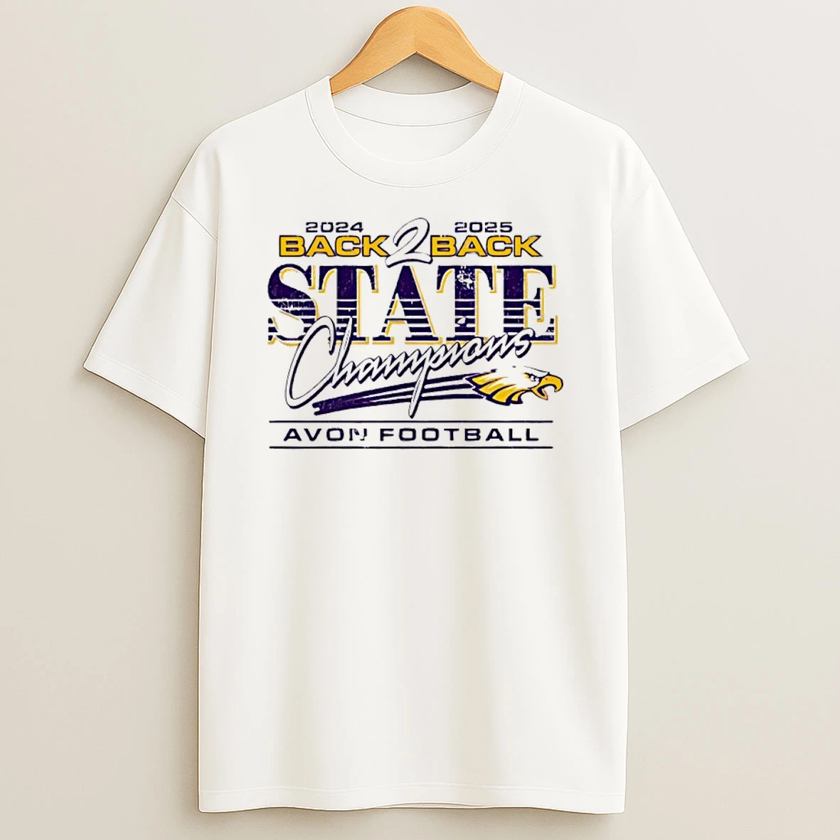 Avon Eagles Back 2 Back State Champions 24 25 T Shirt
