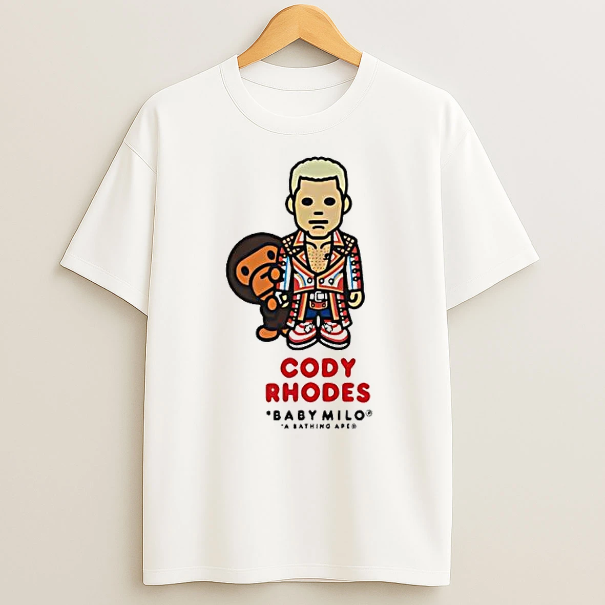 Bape X Wwe Cody Rhodes Baby Milo Relaxed T Shirt