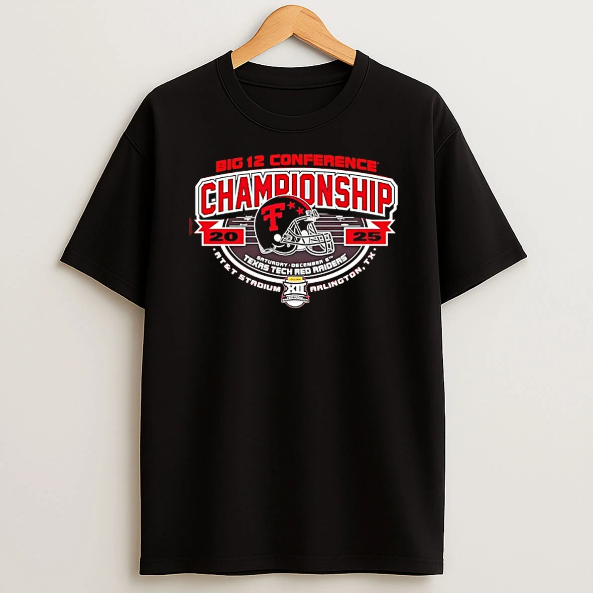 Big 12 Conference Championship 2025 Texas Tech Red Raiders Helmet T Shirt