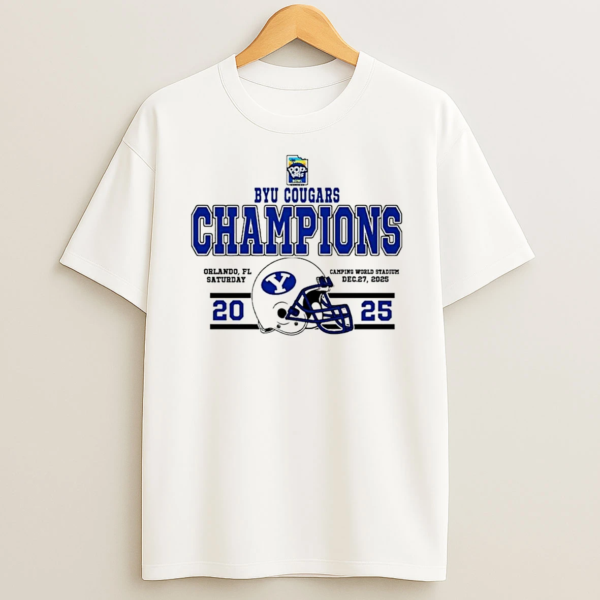 Byu Cougars Football 2025 Pop Tarts Bowl Champions T Shirt
