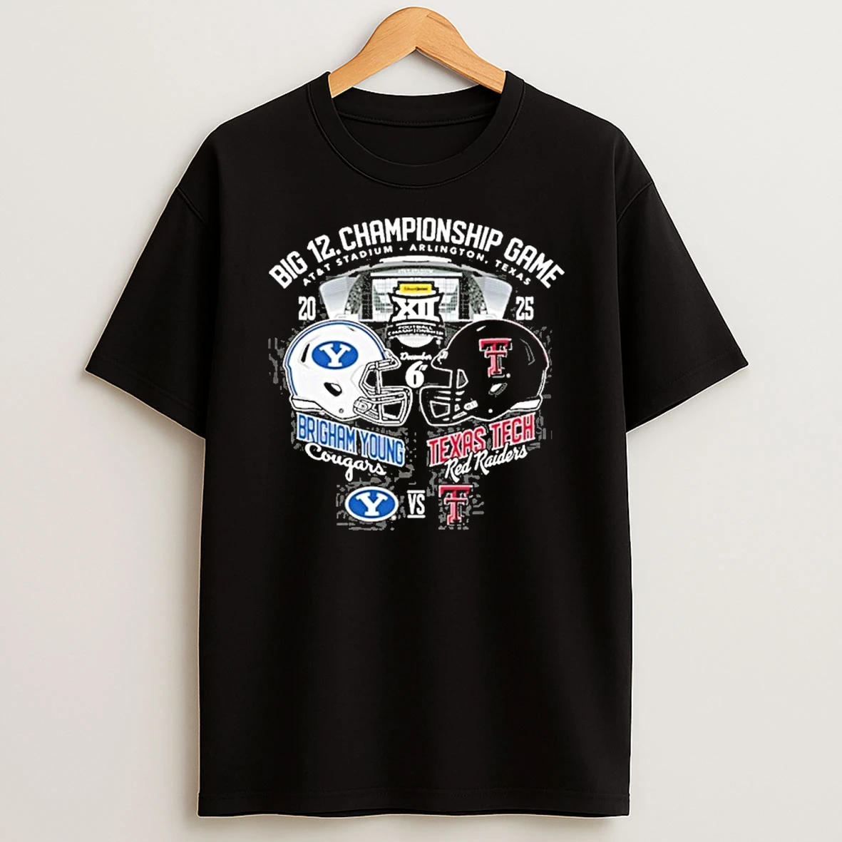Byu Vs Texas Tech 2025 Big 12 Football Championship Game Matchup T Shirt