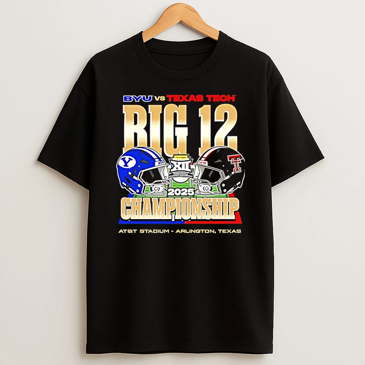 Byu Vs Texas Tech 2025 Big Ten Football Championship Helmets T Shirt