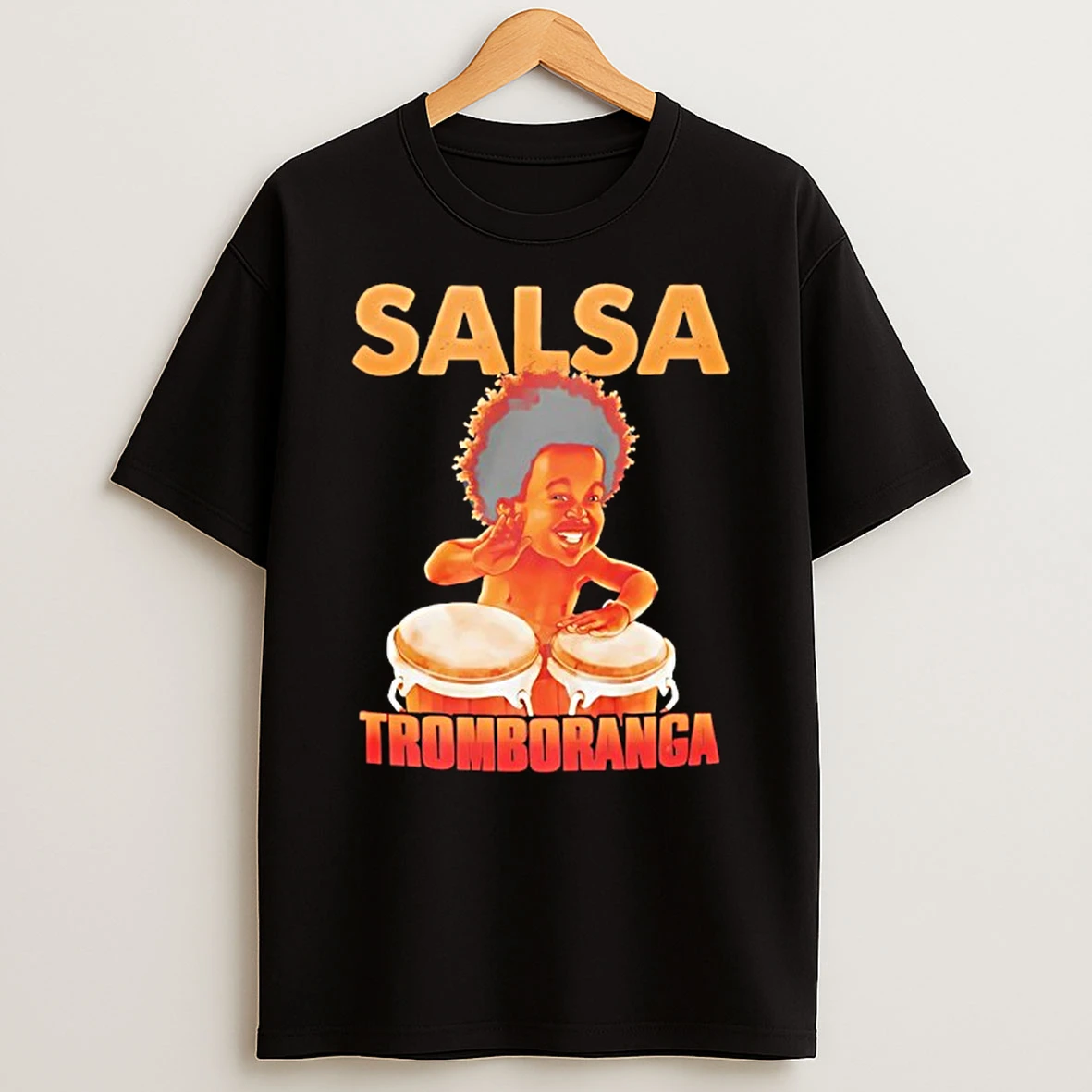 Baby Boy Playing A Drum Salsa Tromboranga Graphic T Shirt