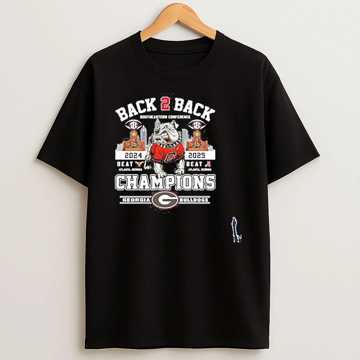 Back 2 Back 2024 2025 Champions Georgia Bulldogs T Shirt