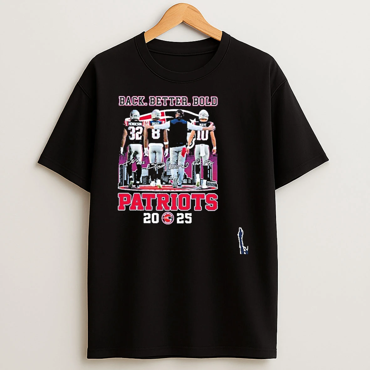 Back Better Bold Player Signature Patriots 2025 City T Shirt