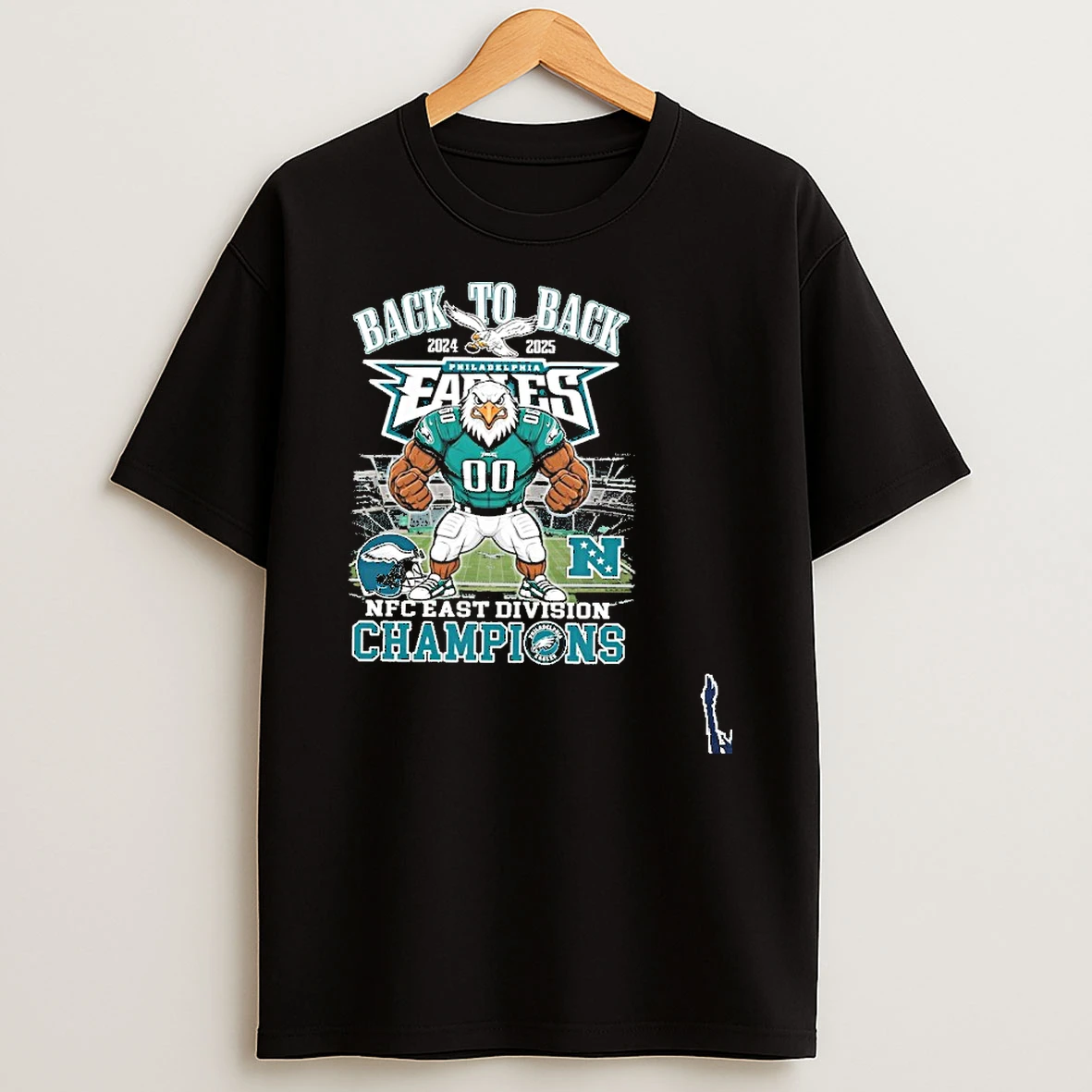 Back To Back 2024 2026 Philadelphia Eagles Mascot Nfc East Division Champions T Shirt