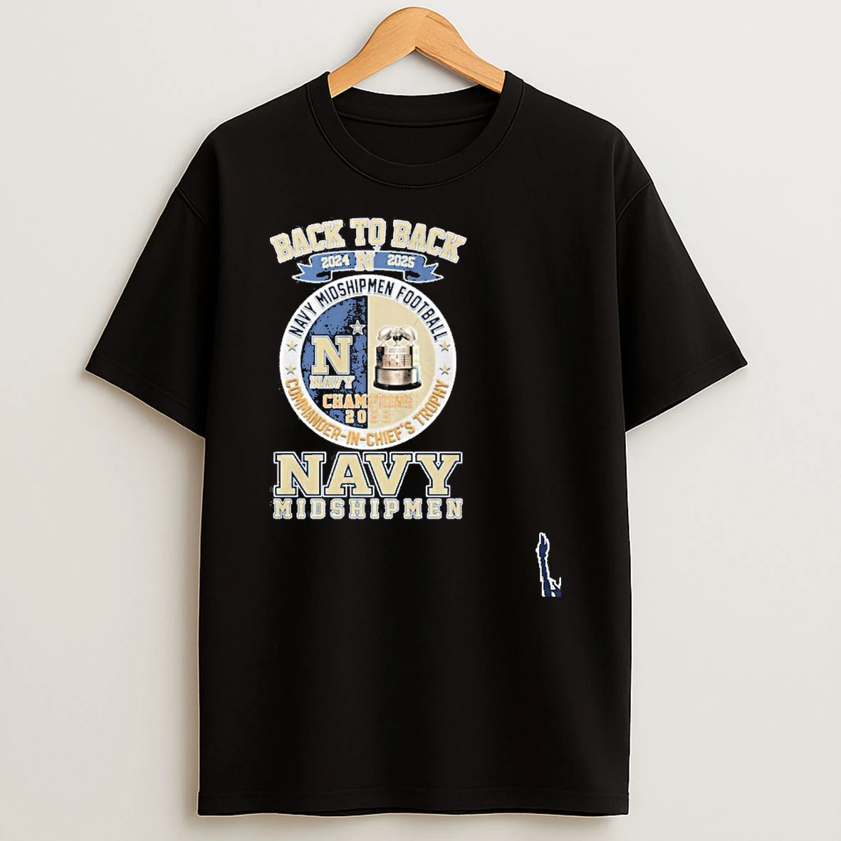 Back To Back Navy Midshipmen Commander In Chiefs Trophy Champions T Shirt