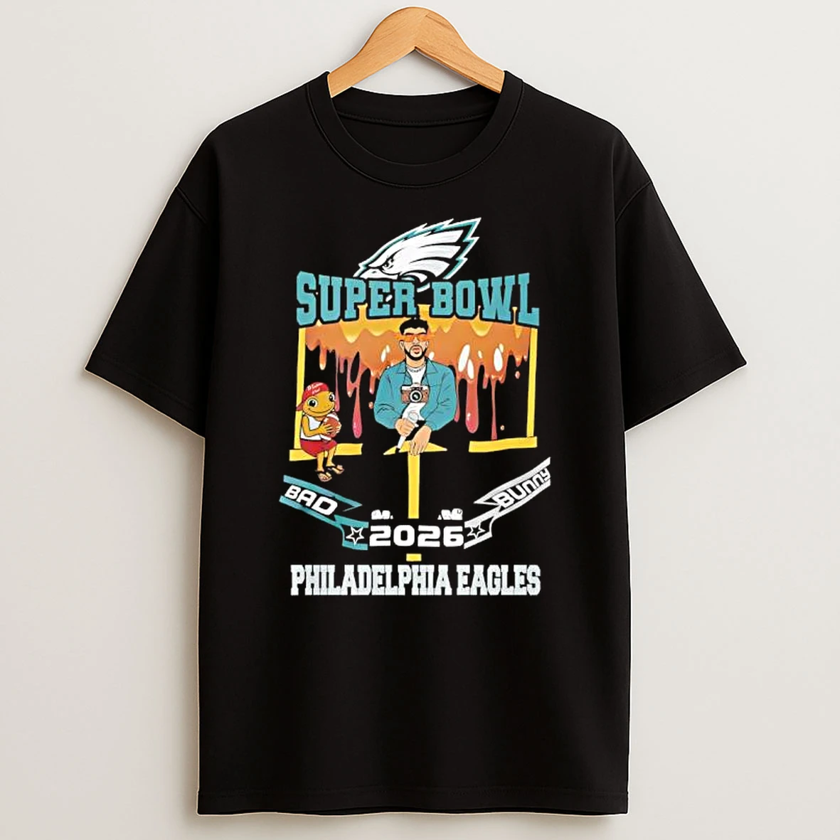 Bad Bunny Philadelphia Eagles Logo Super Bowl 2026 T Shirt