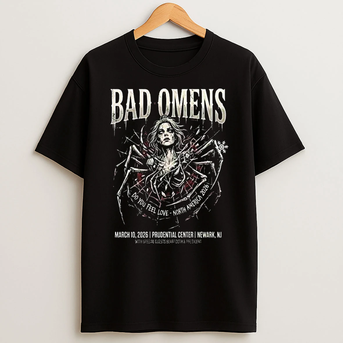 Bad Omens Do You Feel Love North America 2026 Event Tee At Prudential Center On March 10 2026 Newark Nj T Shirt