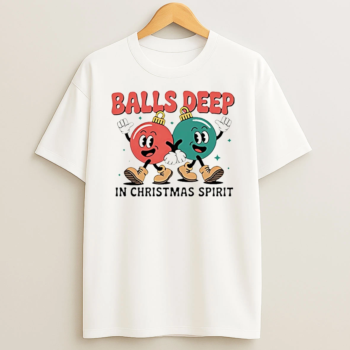 Ball Deep In Christmas Spirit T Shirt