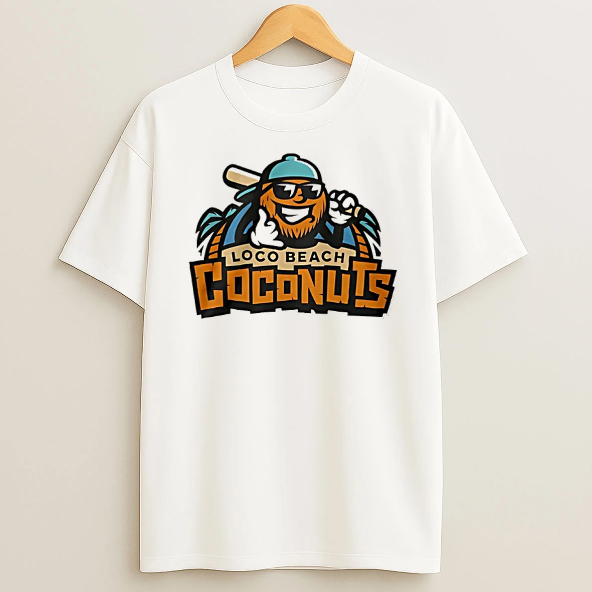 Banana Ball Team Loco Beach Coconuts Logo 2025 T Shirt
