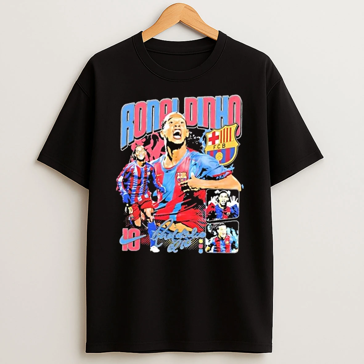 Barcelona Fc Ronaldinho Magician Soccer Graphic T Shirt