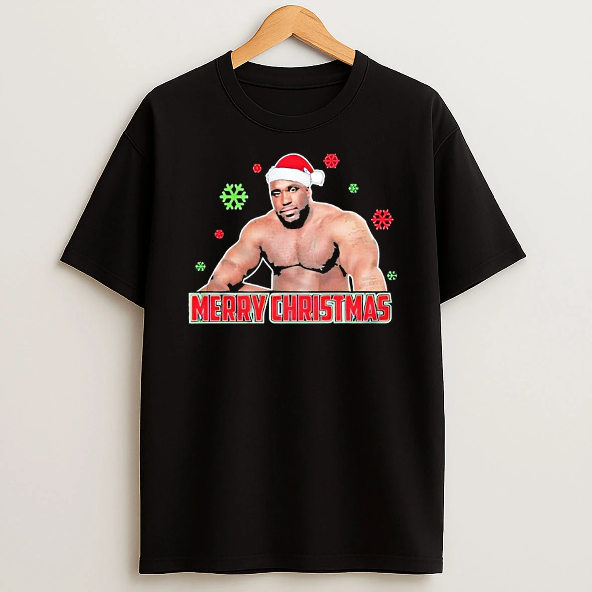 Barry Wood Meme Well Endowed Man Santa Hat T Shirt