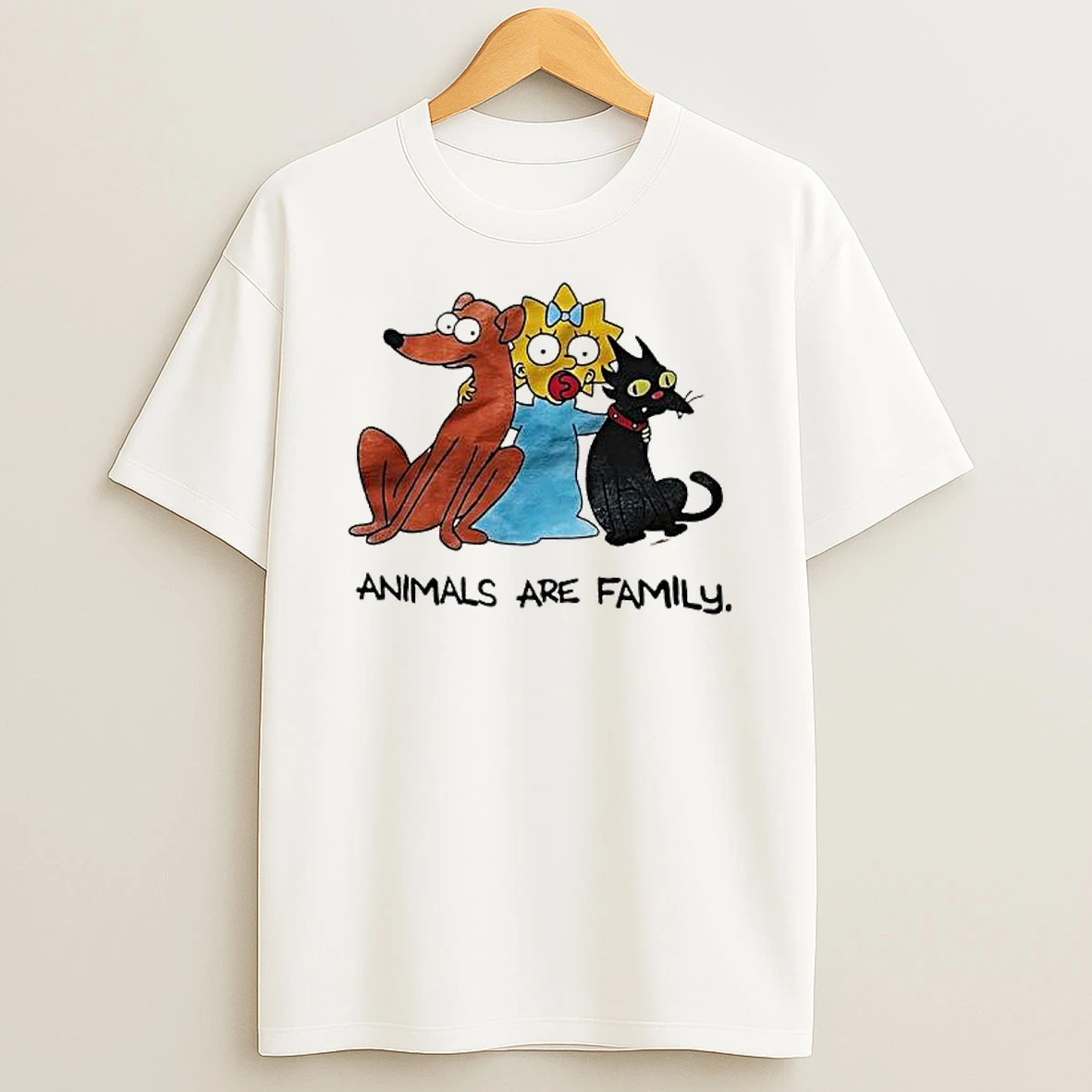 Bart Simpsons Family Pets Animals Are Family T Shirt