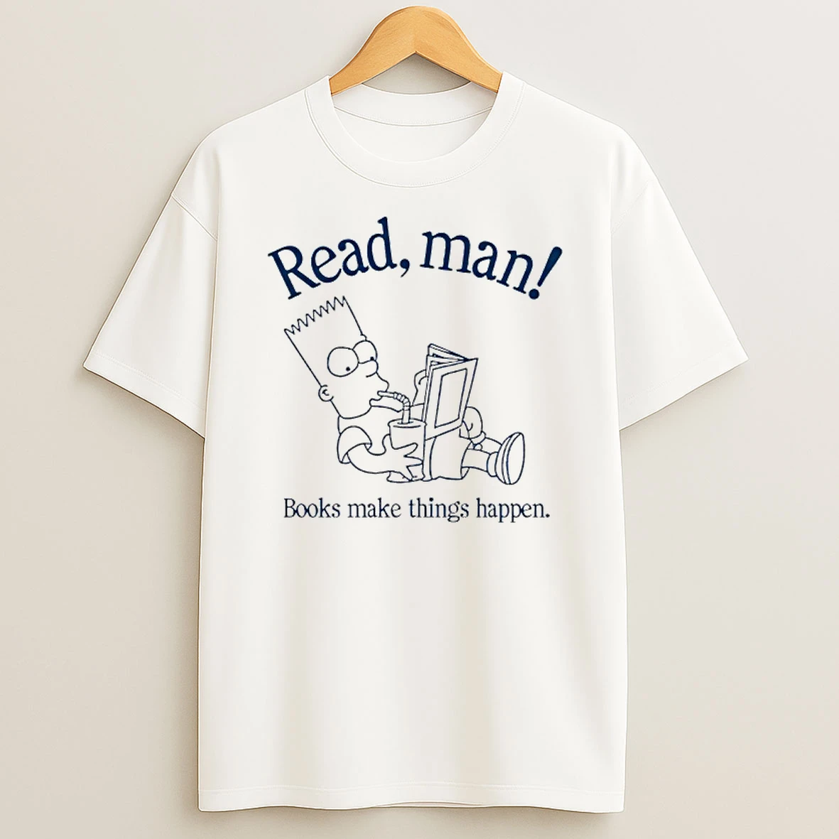 Bartman Read Man Books Make Things Happen T Shirt