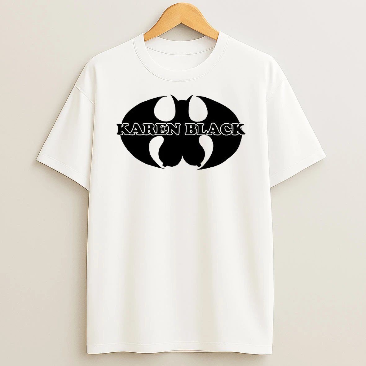 Batman Karen Black Parody Logo T Shirt