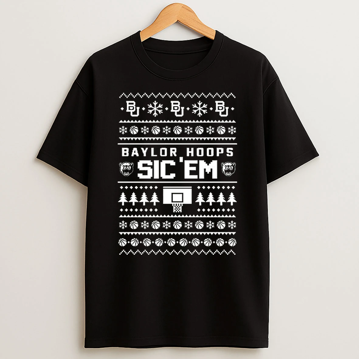 Baylor Bears Hoops Sic Em Ugly Christmas T Shirt