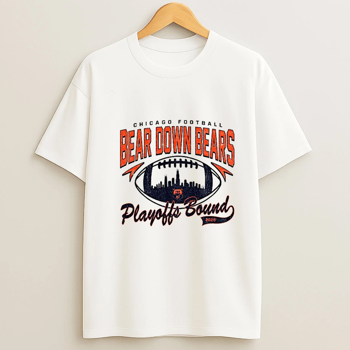 Bear Down Bears Chicago Bears Football Playoffs Bound 2025 Nfc North Champs T Shirt