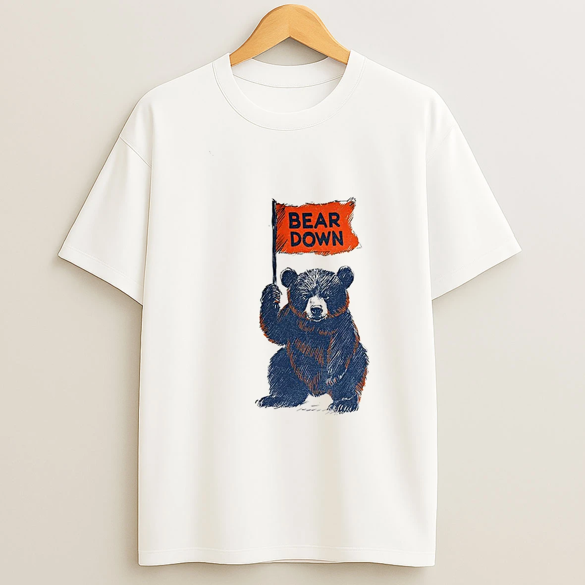 Bear Down Flag Chicago Bears Football 2025 Nfl T Shirt