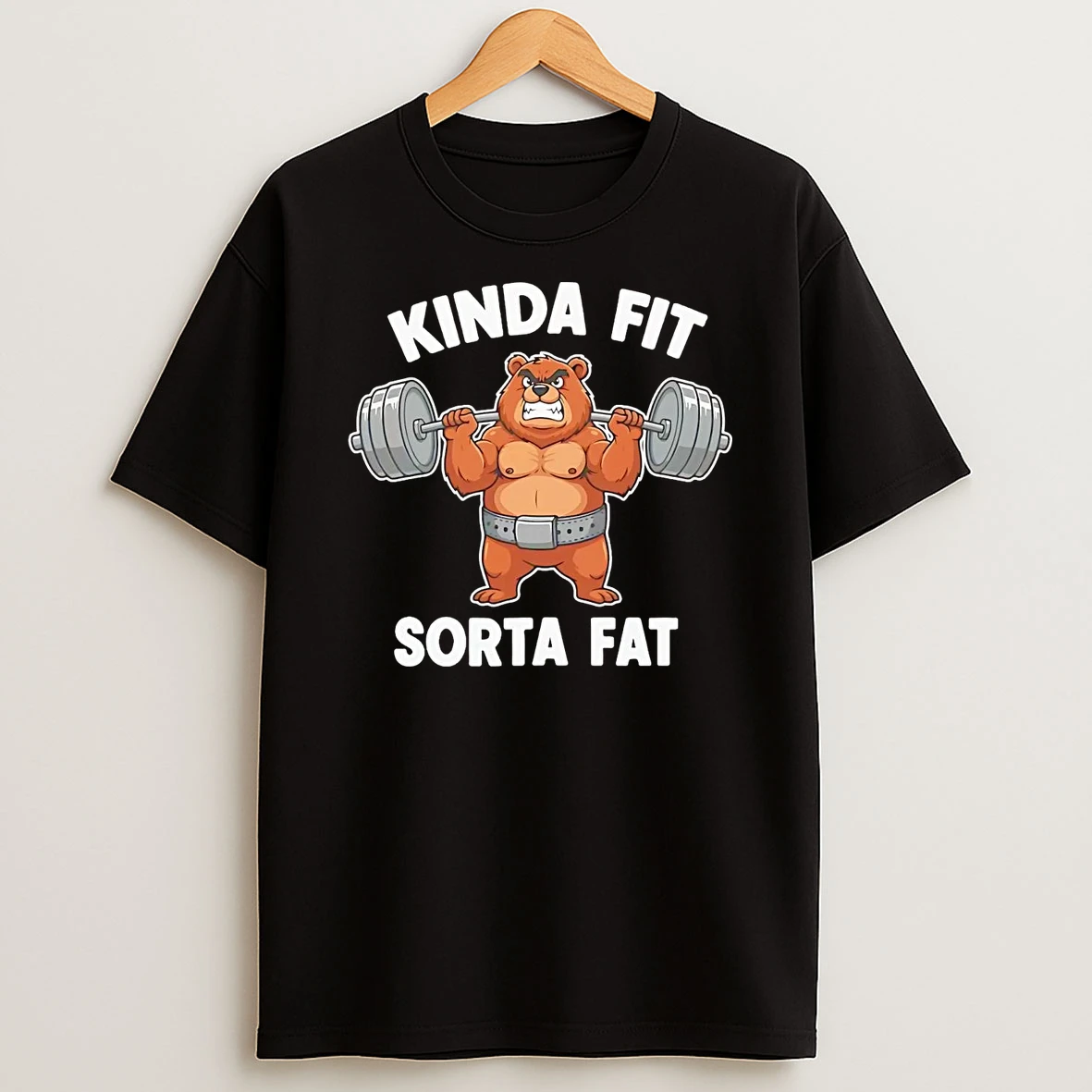 Bear Gym Kinda Fit Sorta Fat T Shirt