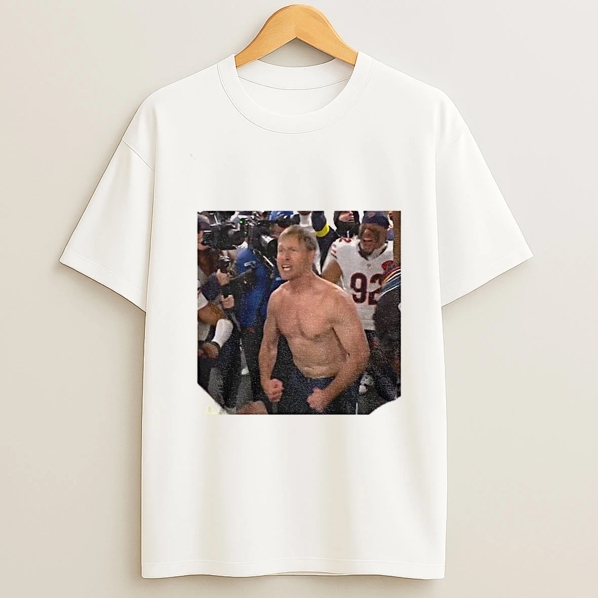 Bears Coach Ben Johnson Shows Off Photo T Shirt