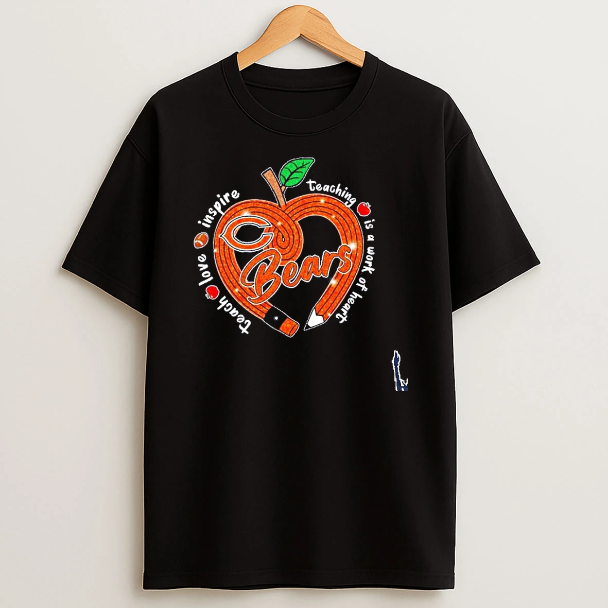 Bears Teach Love Inspire Teaching Is A Work Of Heart T Shirt
