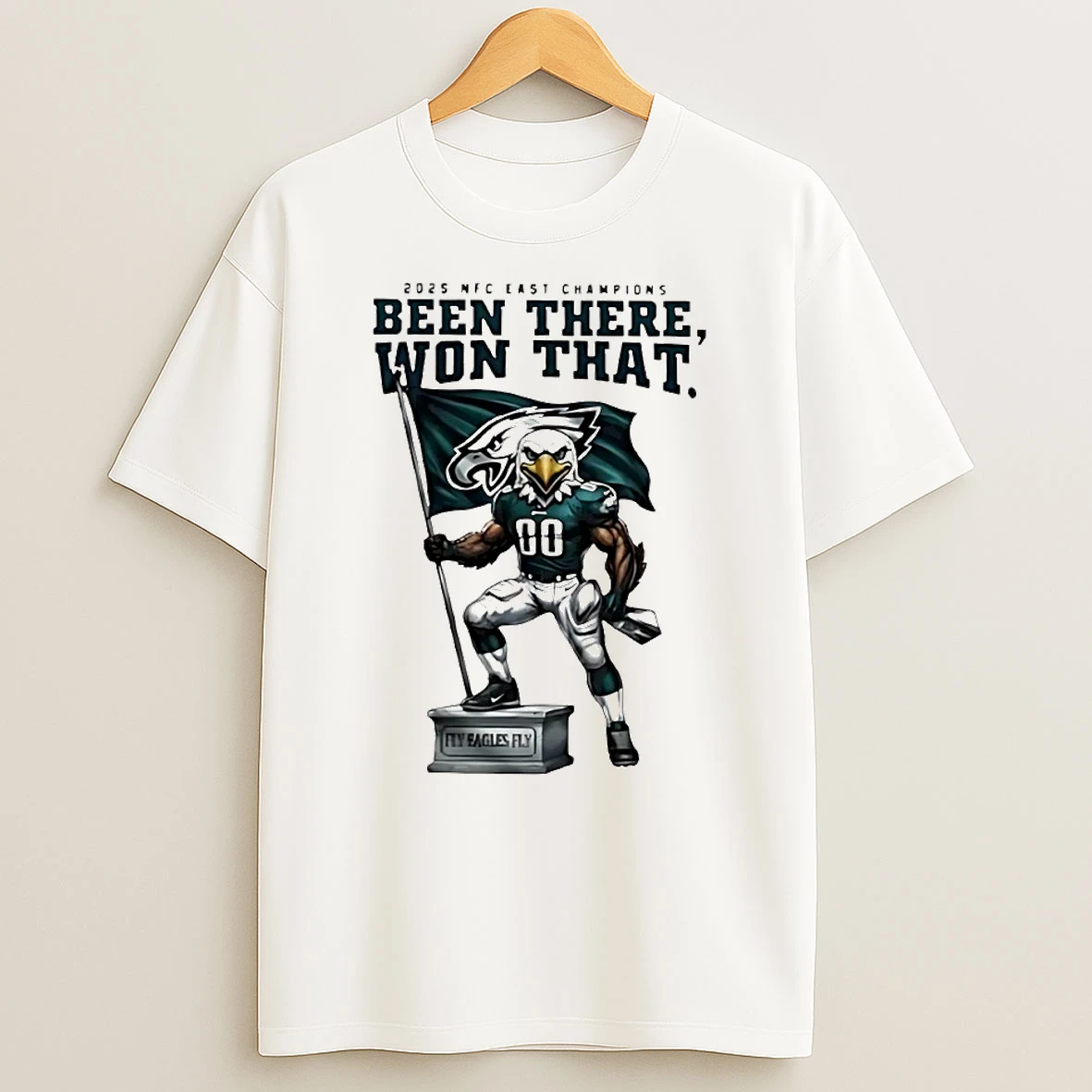 Been There Won That Philadelphia Eagles 2025 Nfc East Division Champions Mascot Flag Circle T Shirt