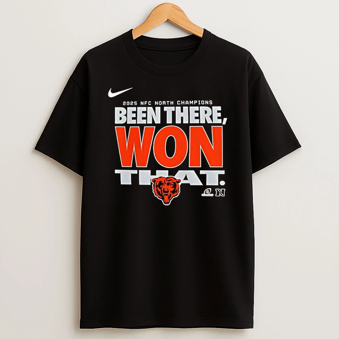 Been There Won That Chicago Bears 2025 Nfc West Division Champions Nike Logo T Shirt