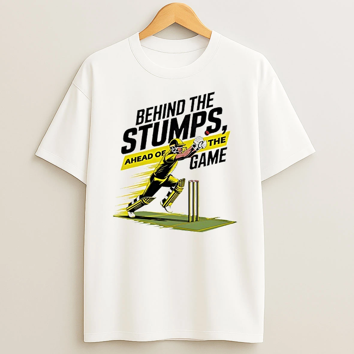 Behind The Stumps Ahead Of The Game Cricket T Shirt
