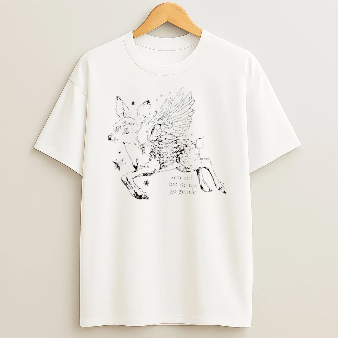 Beige Stay Soft But Do Not Go Gentle T Shirt