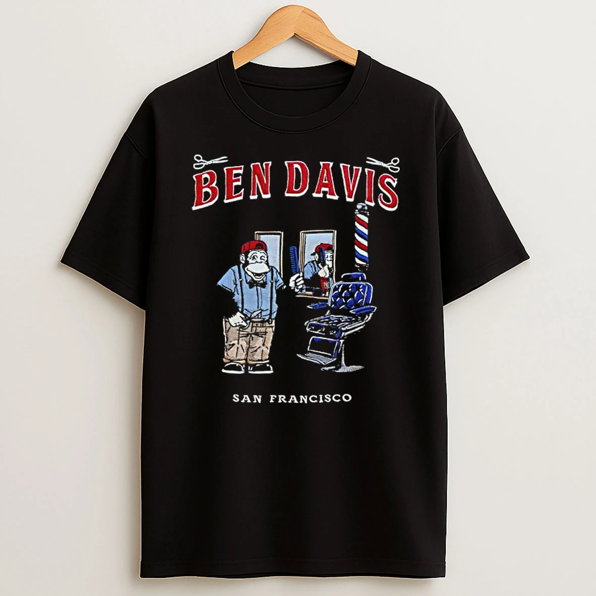 Ben Davis San Francisco Monkey Barber Shop Graphic T Shirt