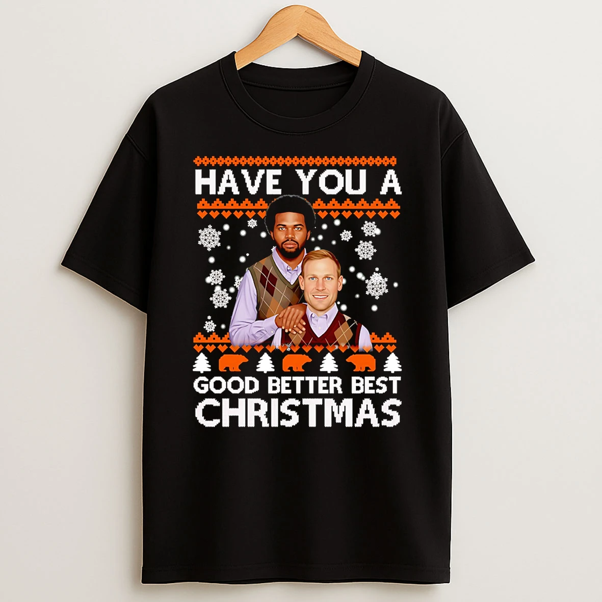 Ben Johnson And Caleb Williams Good Better Best Christmas Chicago Football T Shirt