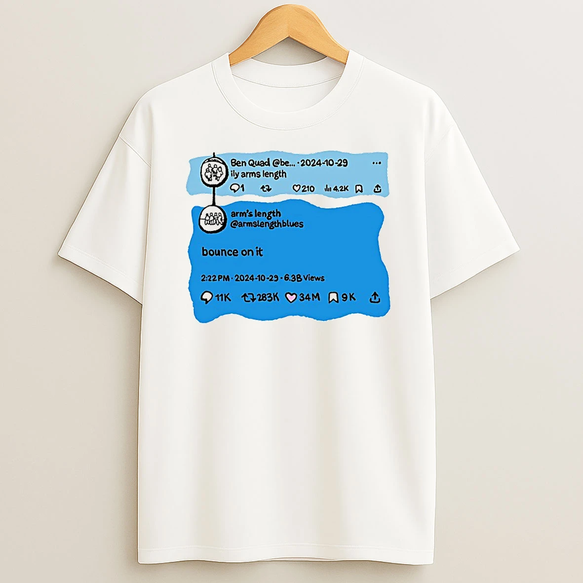Ben Quad Ily Arms Length Bounce On It Circle Tshirt Hoodie