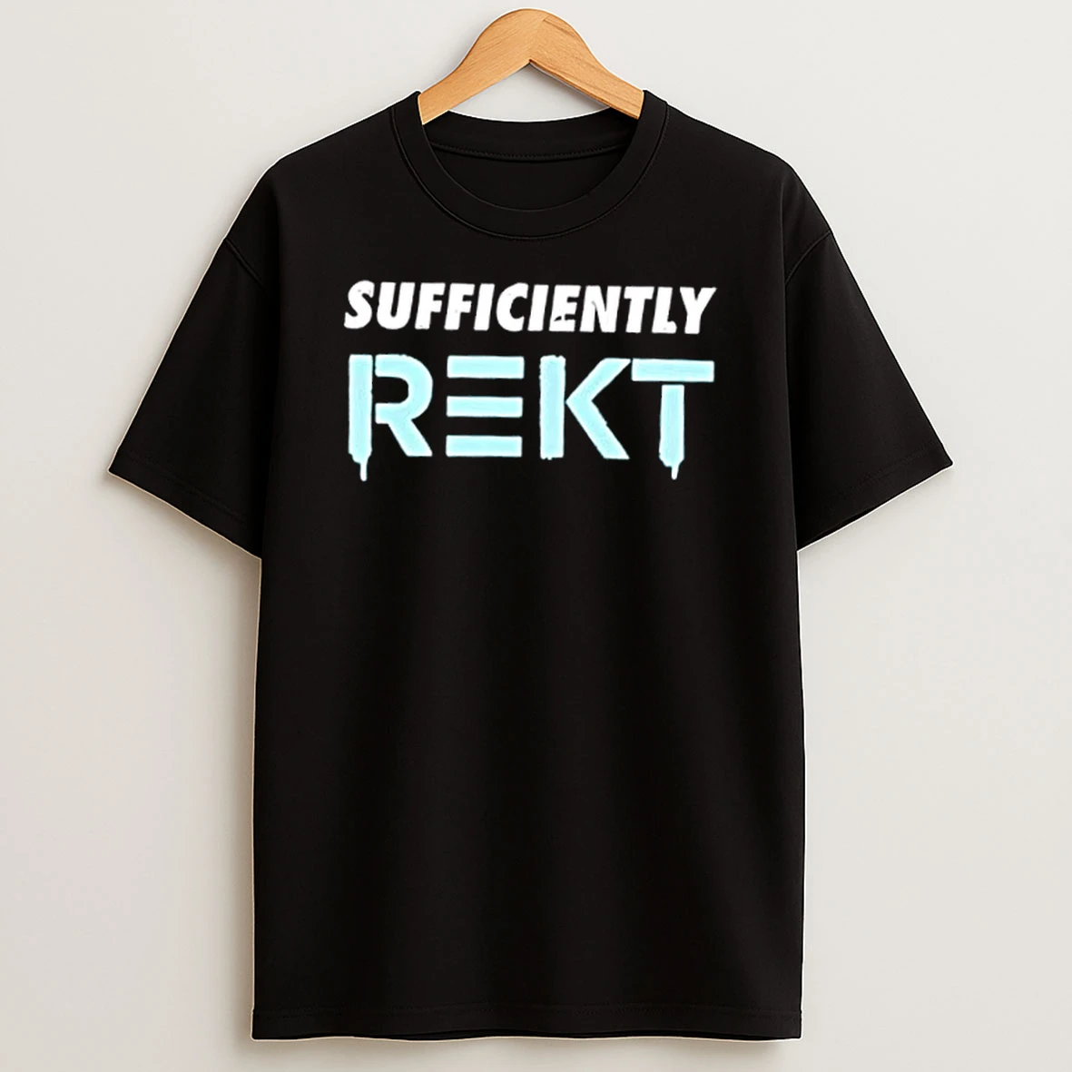 Benjamin Cowen Wearing Sufficiently Rekt T Shirt