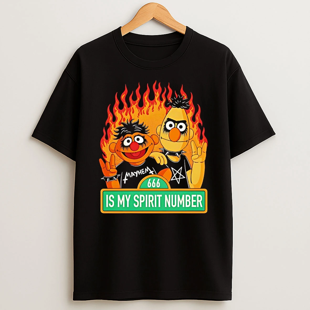 Bert And Ernie 666 Is My Spirit Number T Shirt