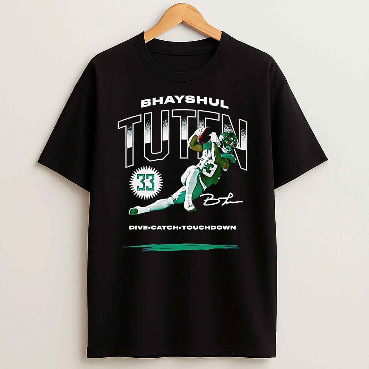 Bhayshul Tuten Jacksonville Jaguars Dive Catch Touchdown Signature T Shirt