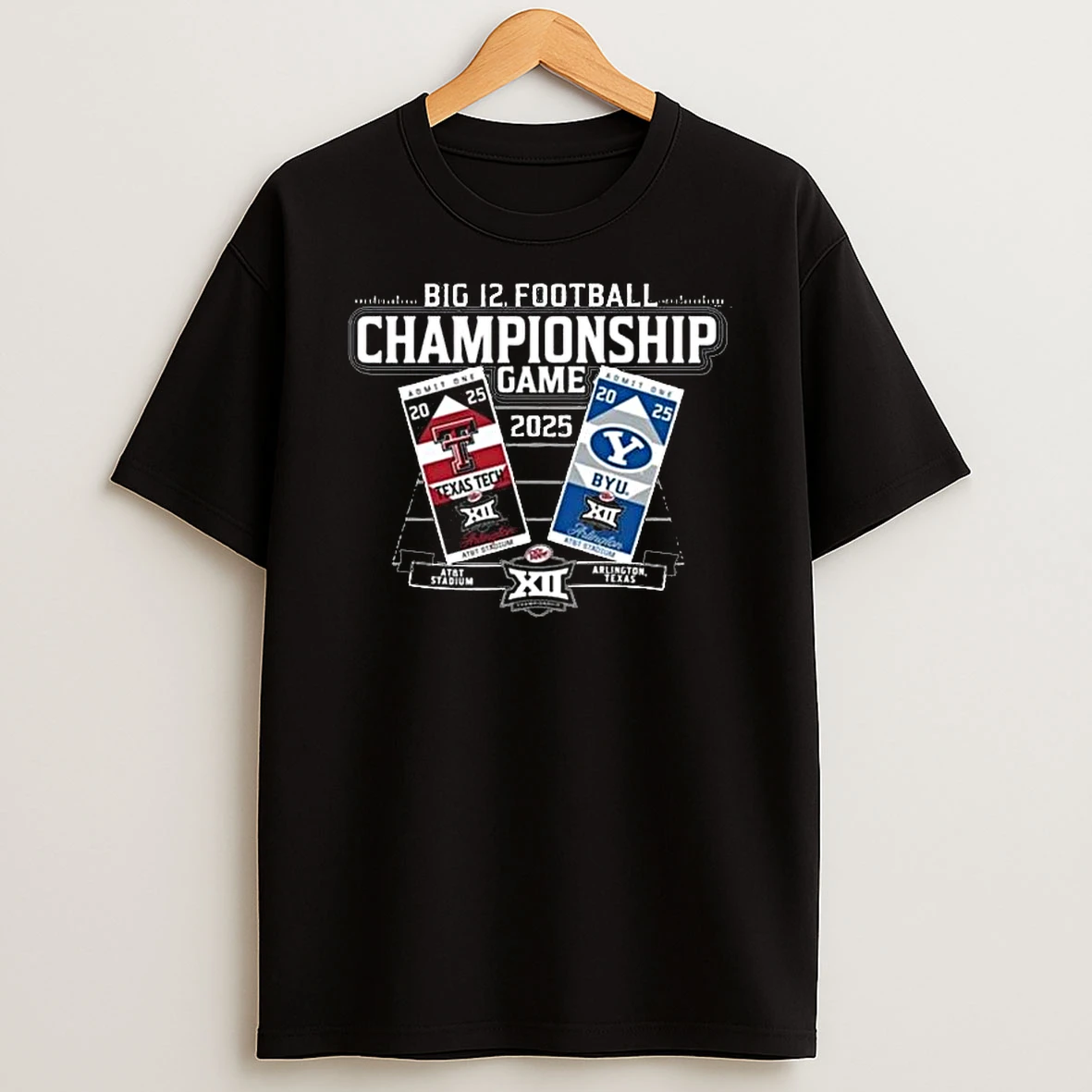 Big 12 2025 Football Championship Game Texas Tech Vs Byu T Shirt