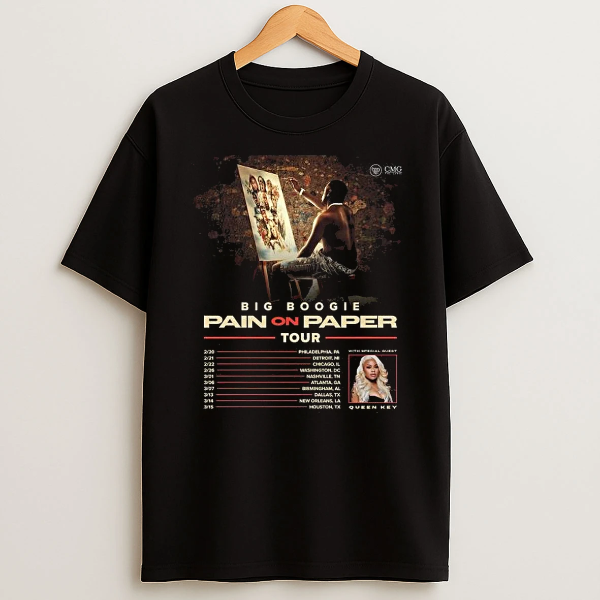 Big Boogie Launching Pain On Paper Tour 2026 T Shirt