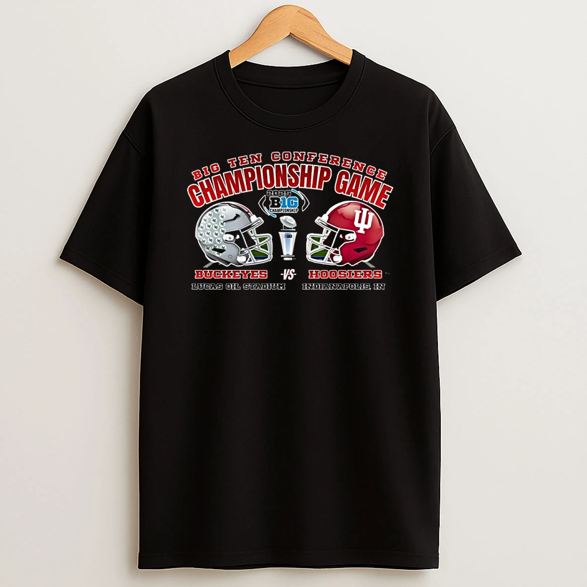 Big Ten Conference Championship Game 2025 Buckeyes Vs Hoosiers Lucas Oil Stadium T Shirt